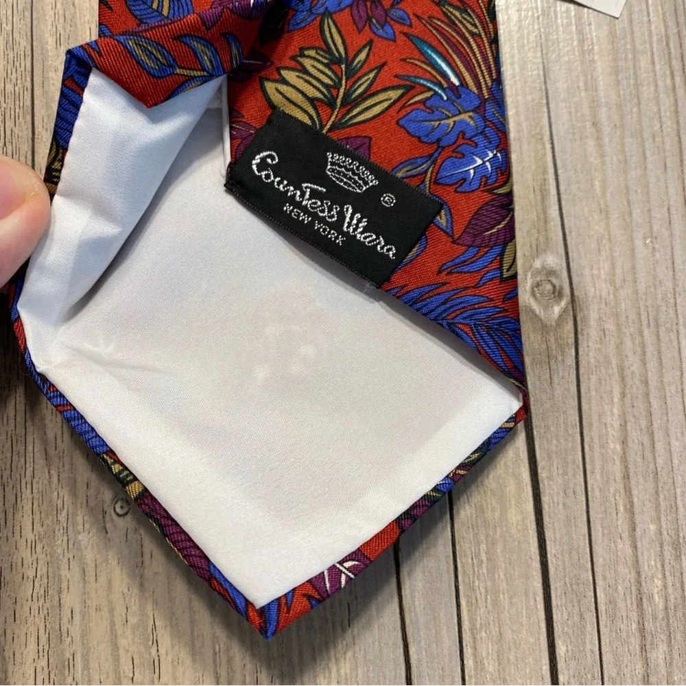 Countess Mara New York Men’s Lazarus Luxury Designer Tie Foliage NWT